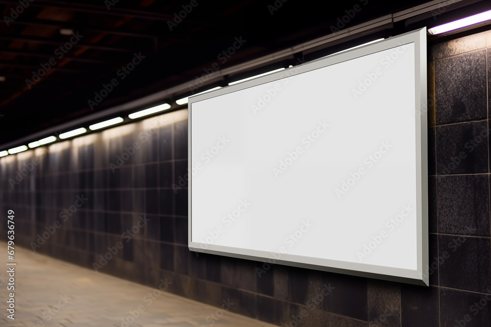 Subway Commercia Signboard Mockup