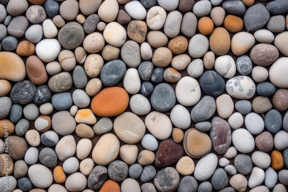 flat pebbles stacked carefully in a pattern