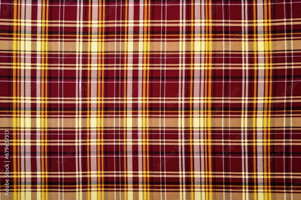 Fototapeta premium maroon and gold plaid decorative pillow fabric