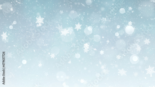 Christmas Theme Background Image, High Quality Christmas Winter Snow and Snowflakes Glitters for Holiday Seasons © kreativorks