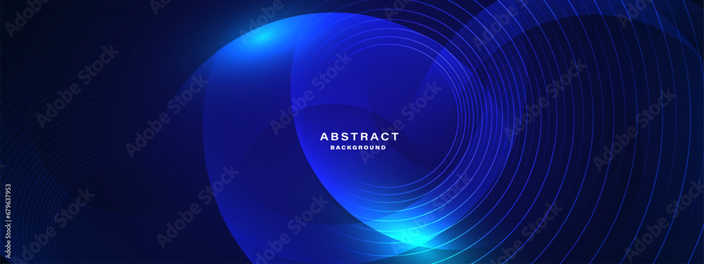 Abstract blue background, technology hi-tech futuristic template. Vector illustration - obrazy, fototapety, plakaty 