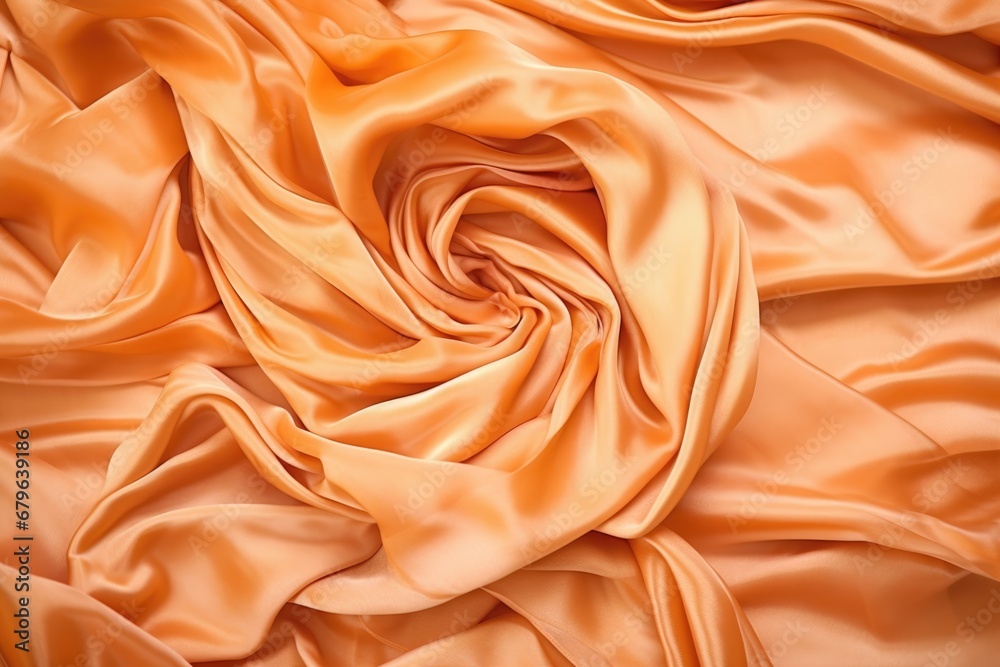orange satin ruffled into gentle waves orange satin ruffled into gentle waves