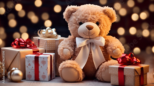 teddy bear with gift box © Roland