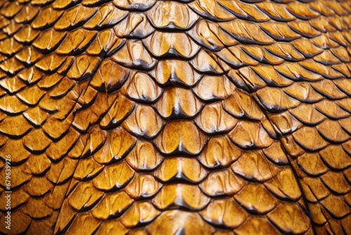 detailed view of armored scales on crocodile hide