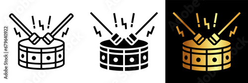 The Drum icon encapsulates the rhythmic heartbeat of music, capturing the essence of percussive artistry. 
