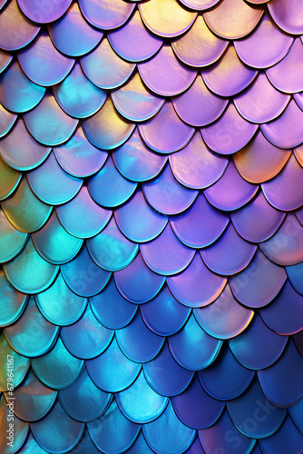 macro shot. shiny large smooth rounded fish scales with pearlescent cast