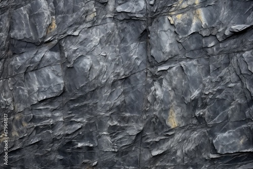 close-up shot of a dark grey slate with natural impressions