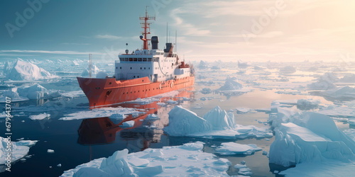 clean-energy-powered research vessel in the Arctic, collecting climate data to better understand the impact of technology on nature.