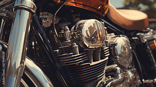 Motorcycle close-up