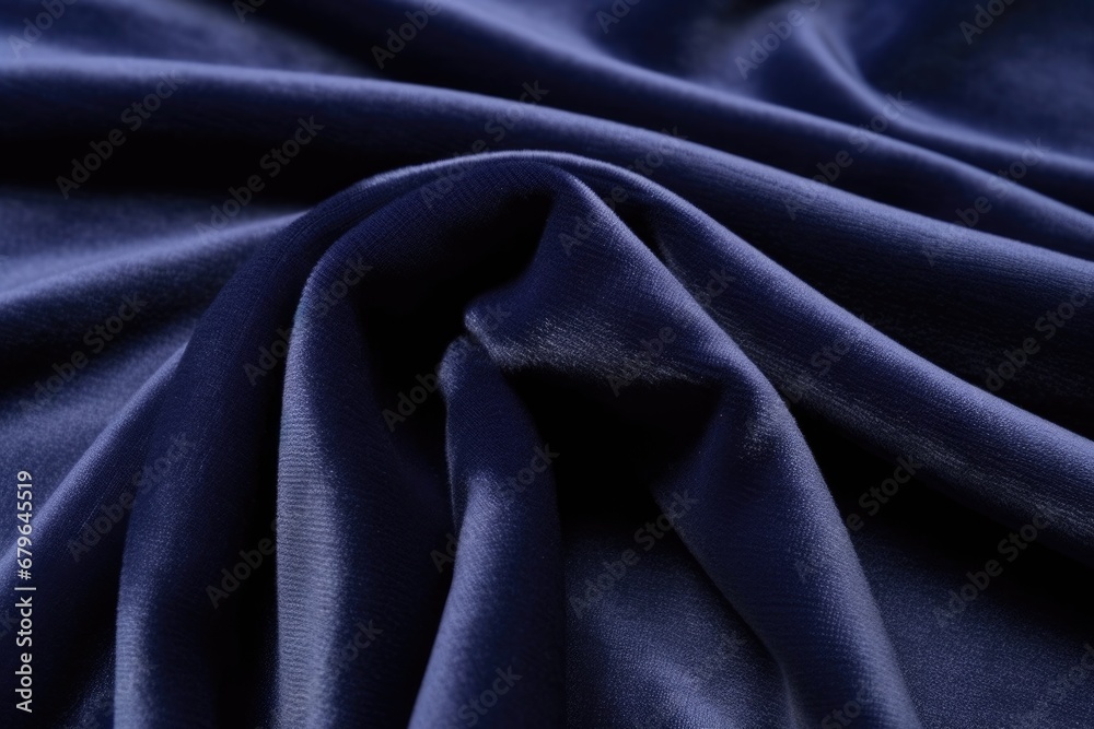 Obraz premium smooth navy-blue velvet fabric close-up