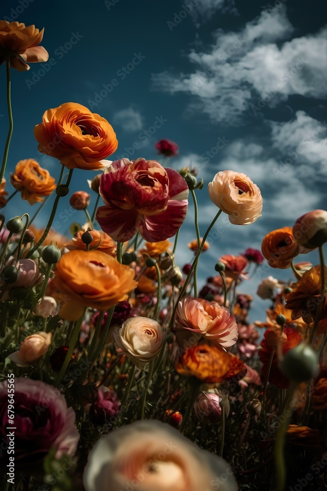 Obraz premium Close-up Flower Ranunculus
