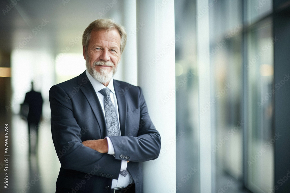 Portrait of confident olser senior businessman. Portrait of confident olser senior businessman.