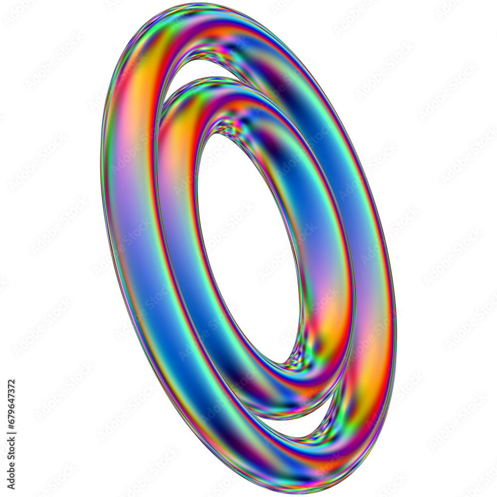 Iridescent geometric 3D shape isolated on a transparent background. Trendy abstract holographic design element. Iridescent geometric 3D shape isolated on a transparent background. Trendy abstract holographic design element.