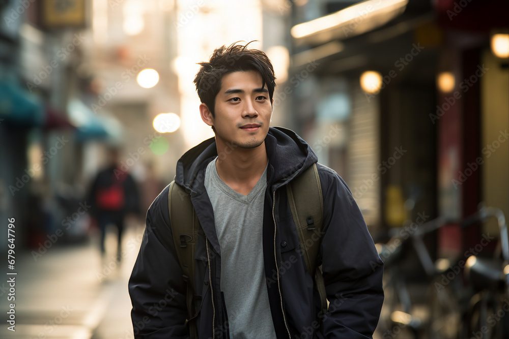 Generative AI picture image of attractive confident young businessman model appearance Generative AI picture image of attractive confident young businessman model appearance