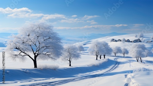 Winter Spring Landscape Blue Sky Concept, HD, Background Wallpaper, Desktop Wallpaper