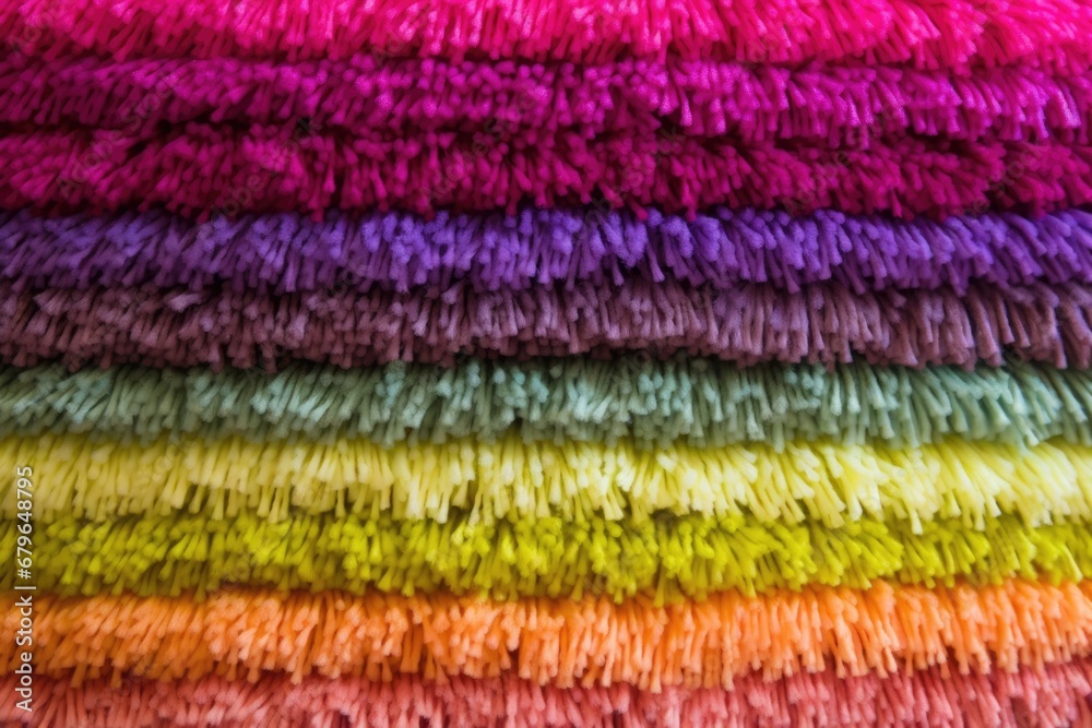 detail of shaggy wool carpet
