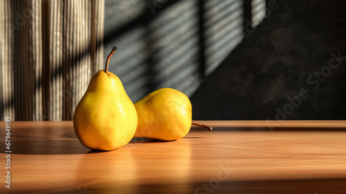 Pear on the table