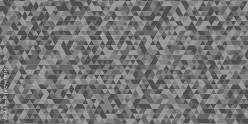 Abstract geomatics pattern black and gray grid wall wave triangle background. Seamless geometric pattern Polygon Mosaic triangle Background, business and corporate background. 