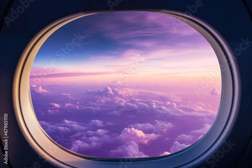 an airplane window with a closing shade