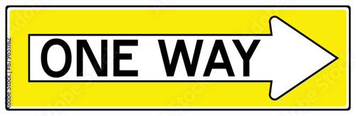 One Way road Sign. Vector illustration of one way sign