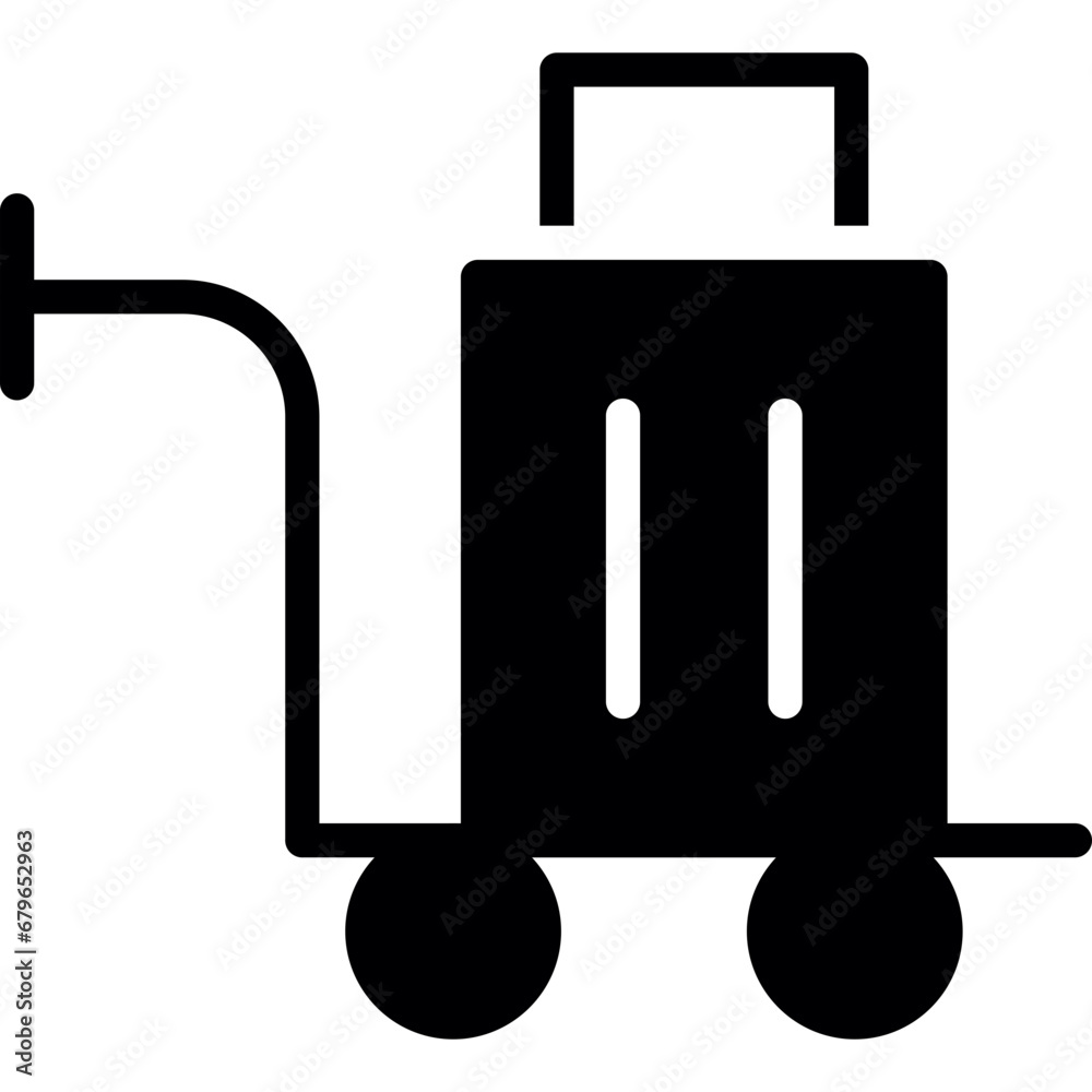 Luggage Cart Icon Luggage Cart Icon