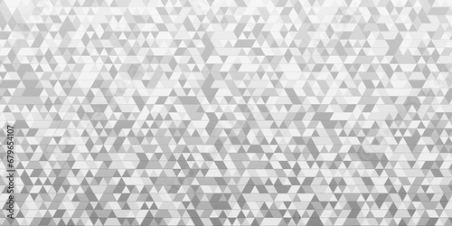 Modern abstract wall grid geometric white and gray pattern background lines Geometric print composed of triangles. White triangle tiles pattern mosaic background. Abstract pattern gray Polygon Mosaic.