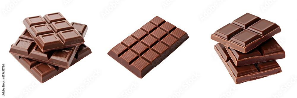 Set of chocolate bar. Collectio of chocolate bar. Chocolate bar isolated on transparent background Set of chocolate bar. Collectio of chocolate bar. Chocolate bar isolated on transparent background