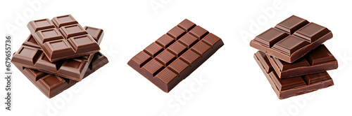 Set of chocolate bar. Collectio of chocolate bar. Chocolate bar isolated on transparent background