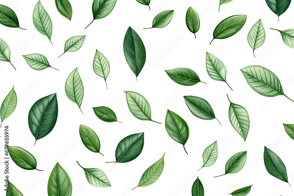 green leaves on white background green leaves on white background