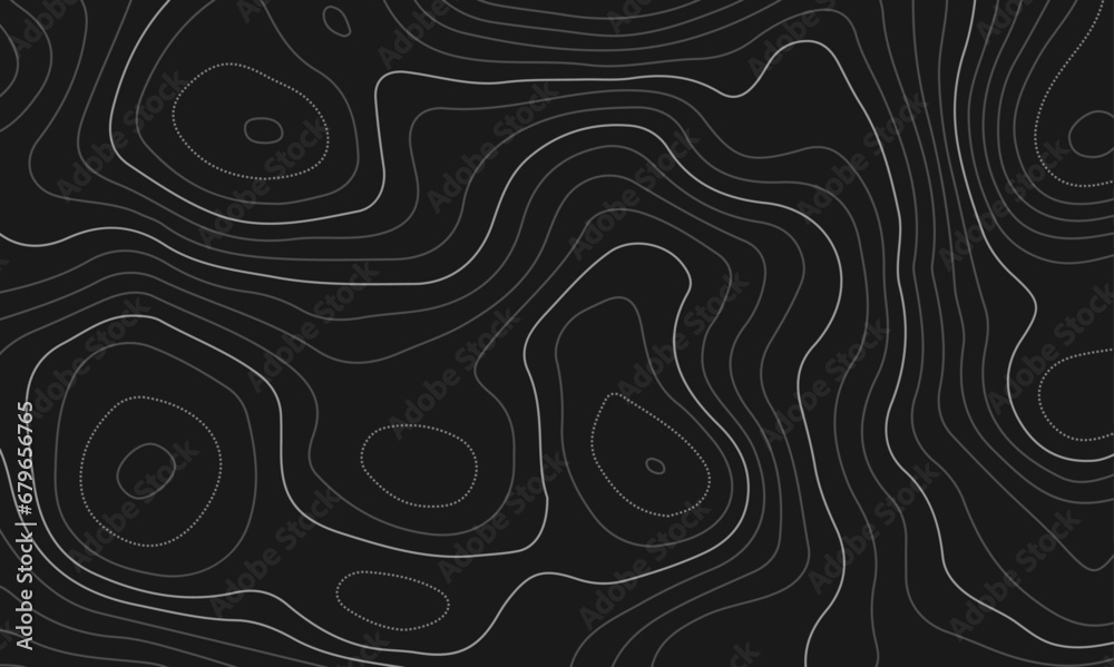 Black and white wavy paper curve relief abstract topographic map background. Geographic mountain relief. Topographic map lines, contour background. Abstract wave lines background. Black and white wavy paper curve relief abstract topographic map background. Geographic mountain relief. Topographic map lines, contour background. Abstract wave lines background.