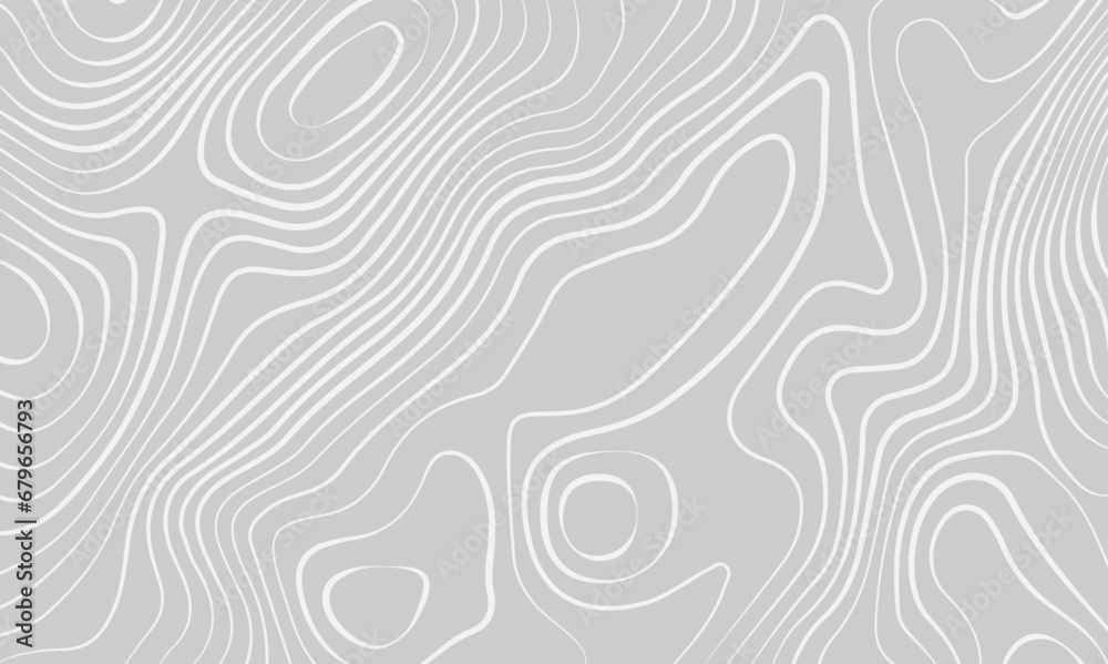 Topographic line contour map background. Abstract wavy topographic map and curved lines background. Abstract geographic wave grid line map.