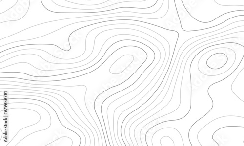 Topographic line contour map background. Abstract wavy topographic map and curved lines background. Abstract geographic wave grid line map. photo