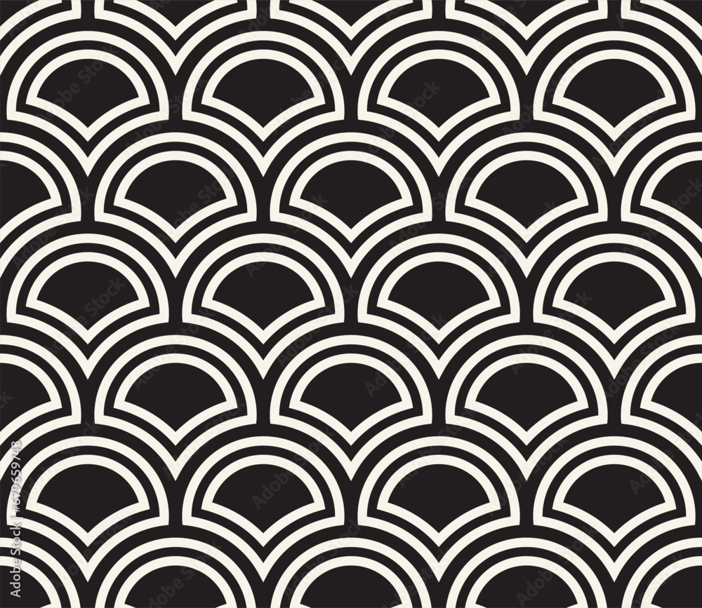 Vector seamless pattern. Repeating geometric elements. Stylish monochrome background design. Vector seamless pattern. Repeating geometric elements. Stylish monochrome background design.