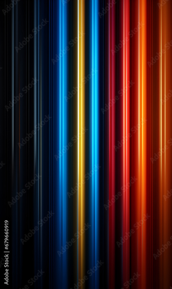 A gradient of colourful neon lines on a dark background. Oldschool disco effect. A gradient of colourful neon lines on a dark background. Oldschool disco effect.