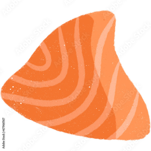 salmon sashimi,dry ink brush style,element and illustration,high quality artwork photo