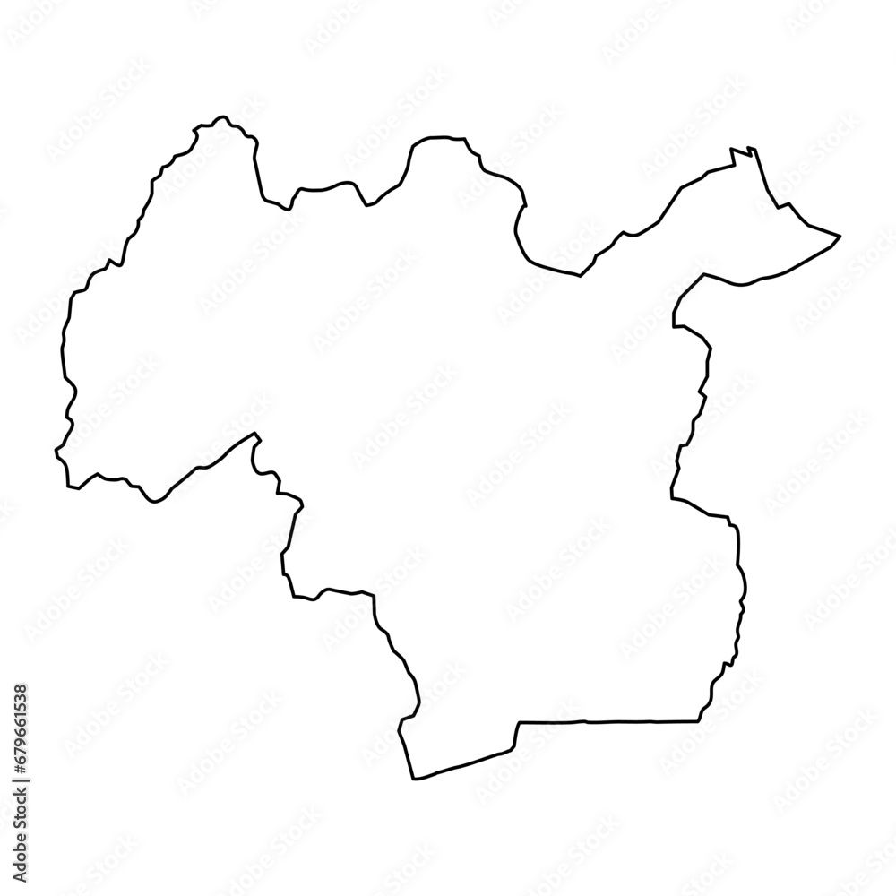 Mamou region map, administrative division of Guinea. Vector illustration.