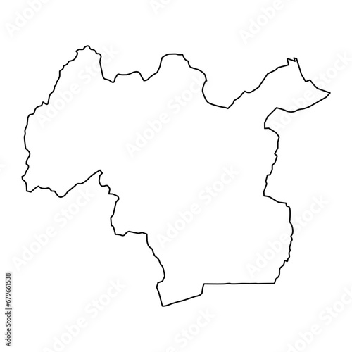 Mamou region map  administrative division of Guinea. Vector illustration.