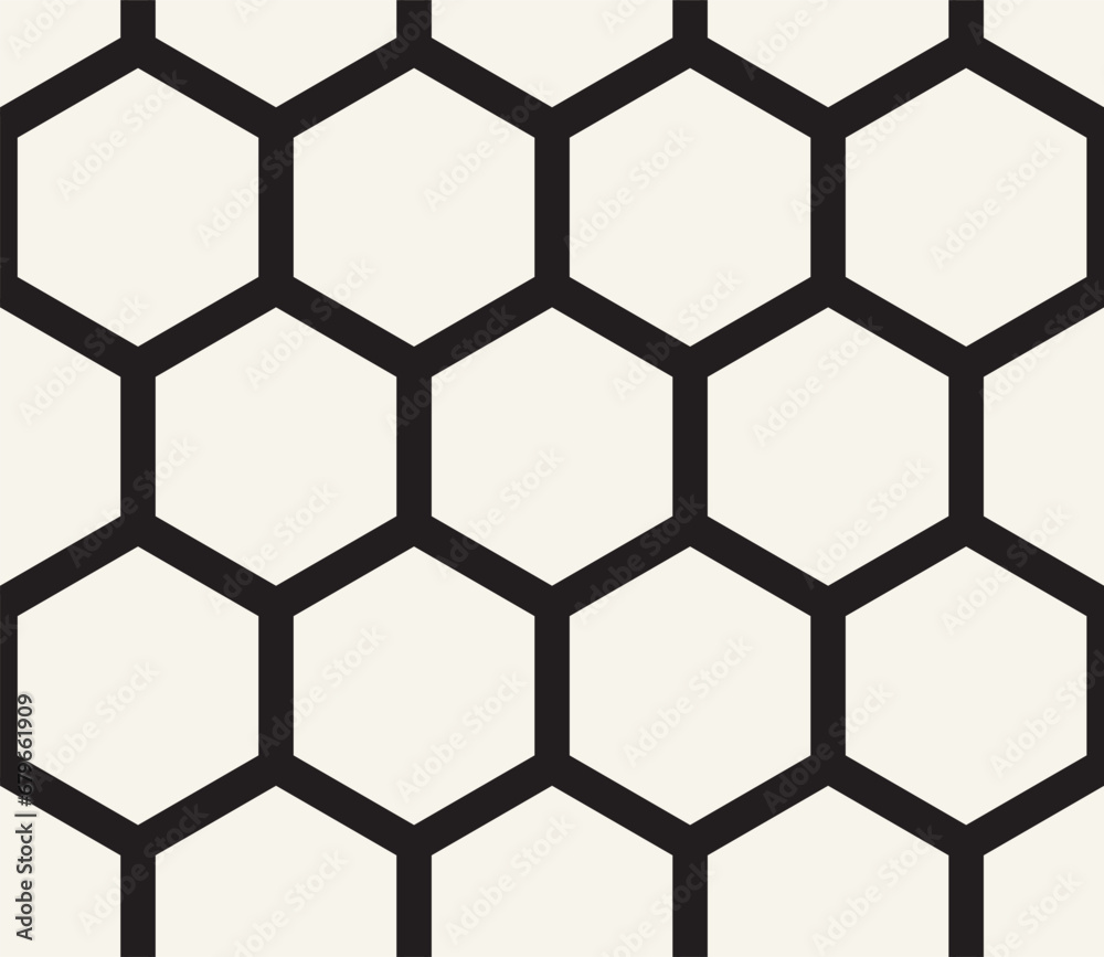 Vector seamless pattern. Repeating geometric elements. Stylish monochrome background design.