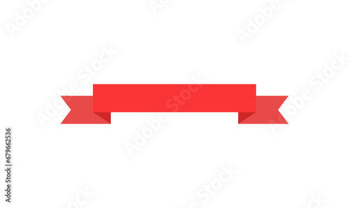 Red ribbons. Promotion flags collection. Vector flat labels