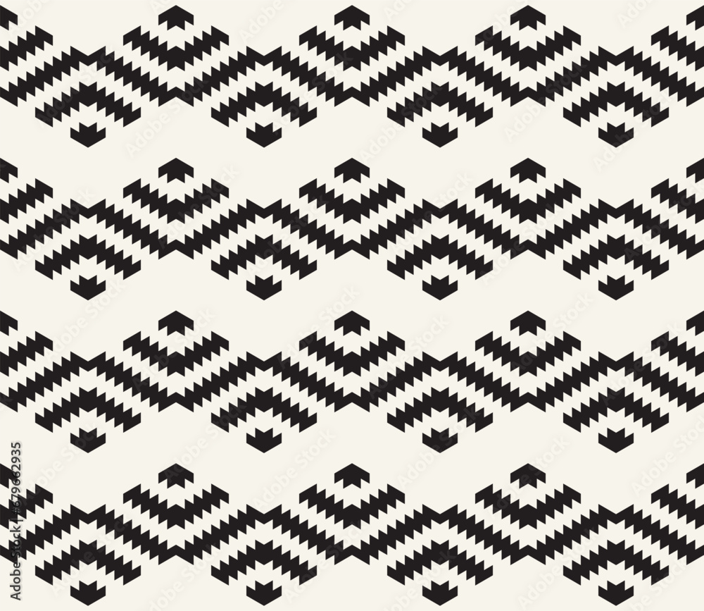 Vector seamless pattern. Repeating geometric elements. Stylish monochrome background design. Vector seamless pattern. Repeating geometric elements. Stylish monochrome background design.