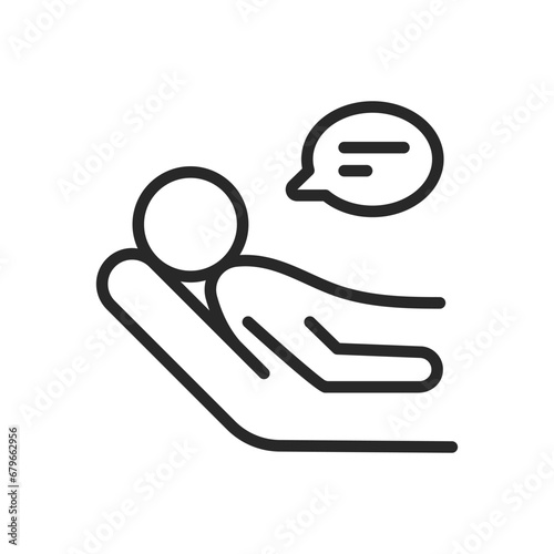 Psychotherapy Icon. Vector Outline Editable Isolated Sign of a Patient Lying Down During a Session with a Psychotherapist or Psychologist, Symbolizing the Psychotherapy and Mental Health Care.