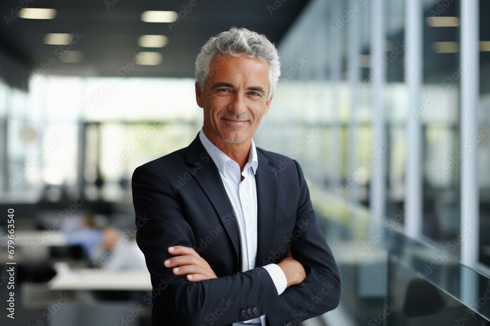 Portrait of a mature businessman in a modern office. Portrait of a mature businessman in a modern office.