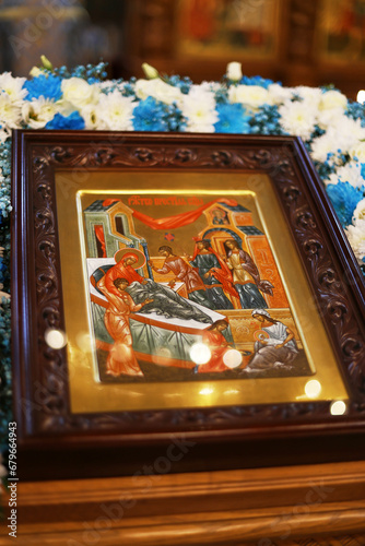 antique icon in the church