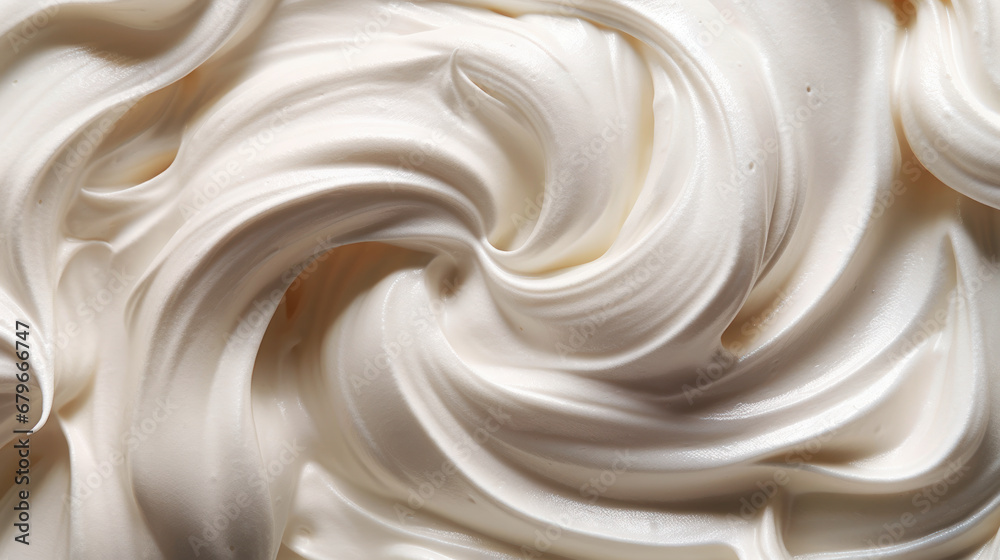 Whipped cream close-up for background