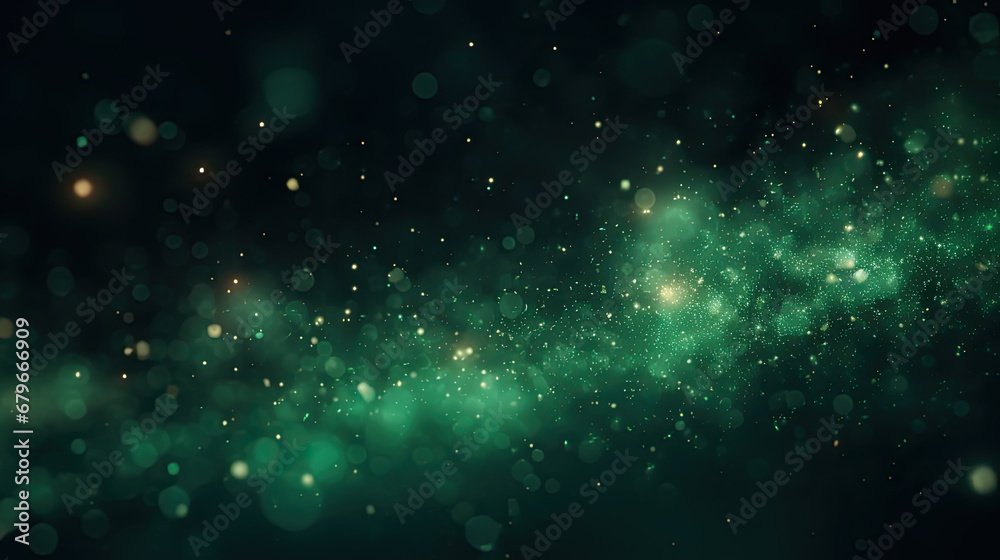 abstract green and emerald bokeh background