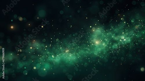 abstract green and emerald bokeh background © reddish