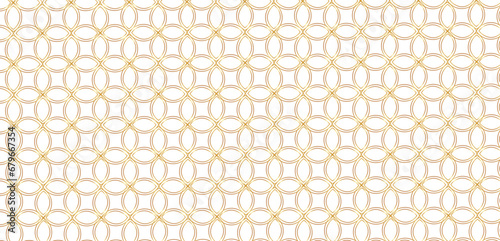 Luxury gold seamless geometric line floral circle abstract pattern design vector. Christmas background vector.