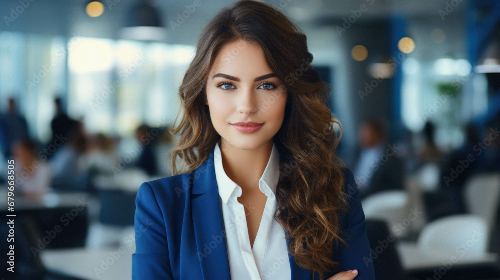 Portrait of a young business woman. Portrait of a young business woman.
