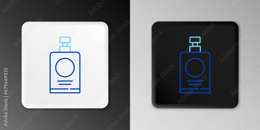 Line Hand sanitizer bottle icon isolated on grey background. Disinfection concept. Washing gel. Alcohol bottle for hygiene. Colorful outline concept. Vector