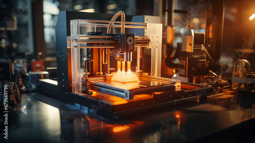 3D printer in operation. modern technology concept © ALL YOU NEED studio
